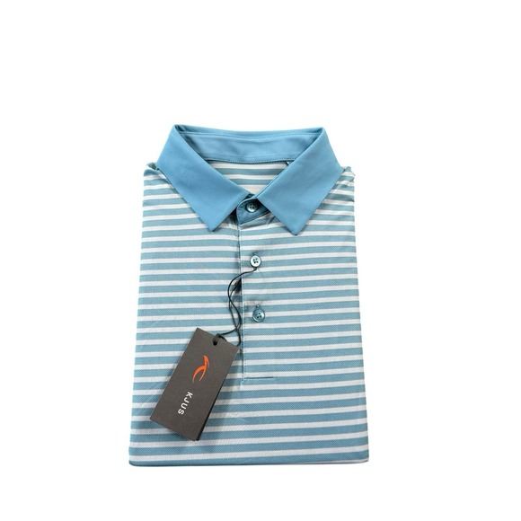 KJUS Other - KJUS Blue White Striped Luis Men's Performance Polo Shirt Size S NWT